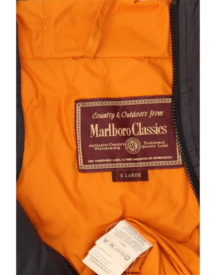 Мужская стеганая куртка MARLBORO CLASSICS UK 42 XL, черная с цветными блоками