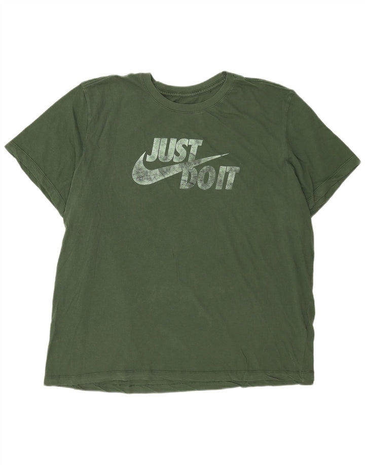 Мужская футболка с рисунком Nike Top 2XL, зеленая