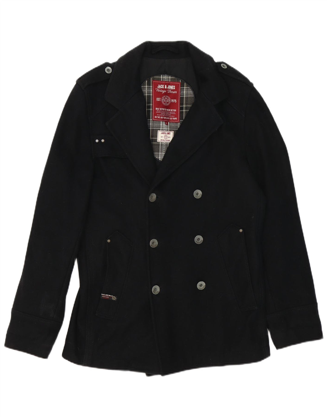 Мужское бушлат Jack & Jones UK 40, большой черный