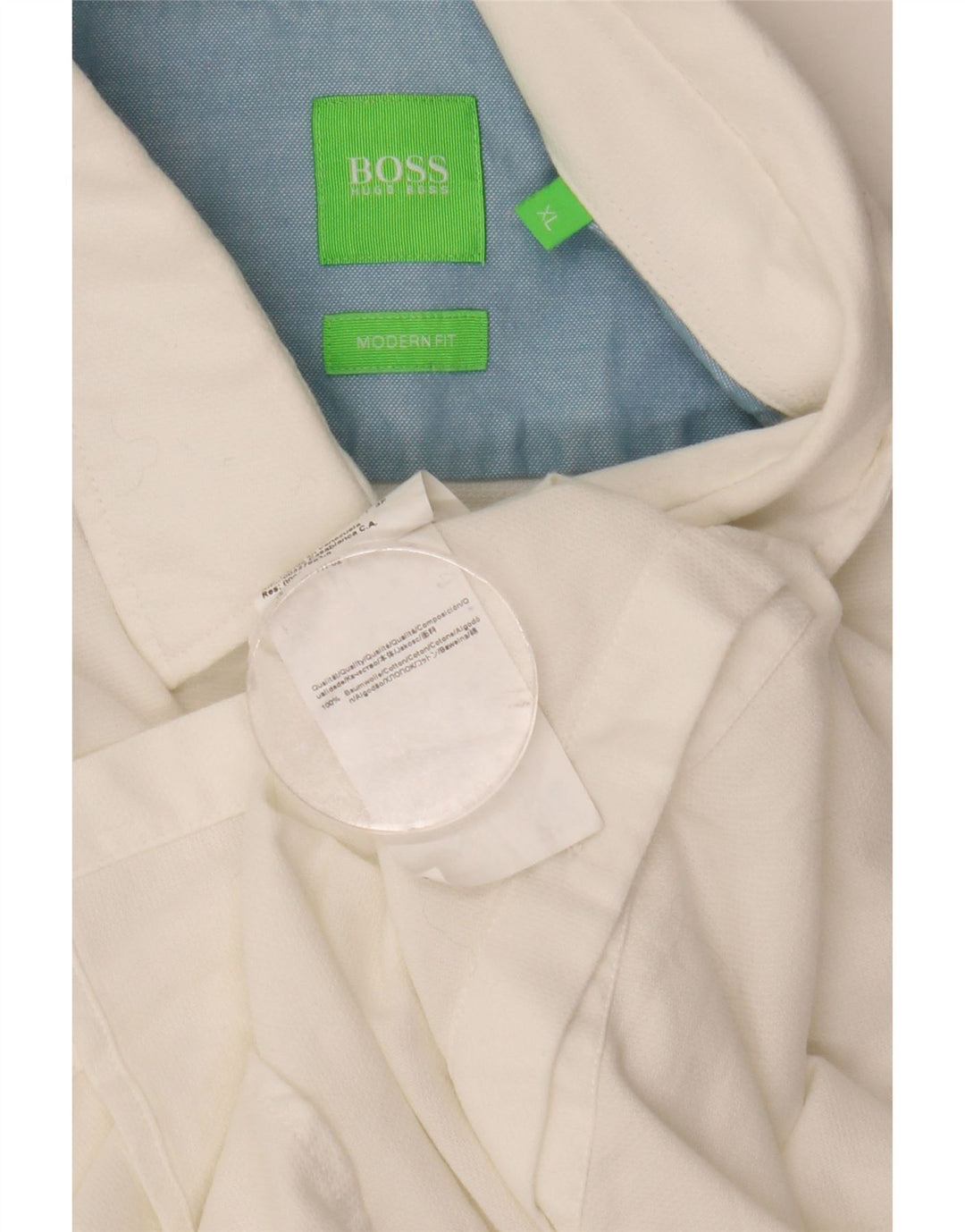 Мужская рубашка современного кроя Hugo Boss XL, белый хлопок