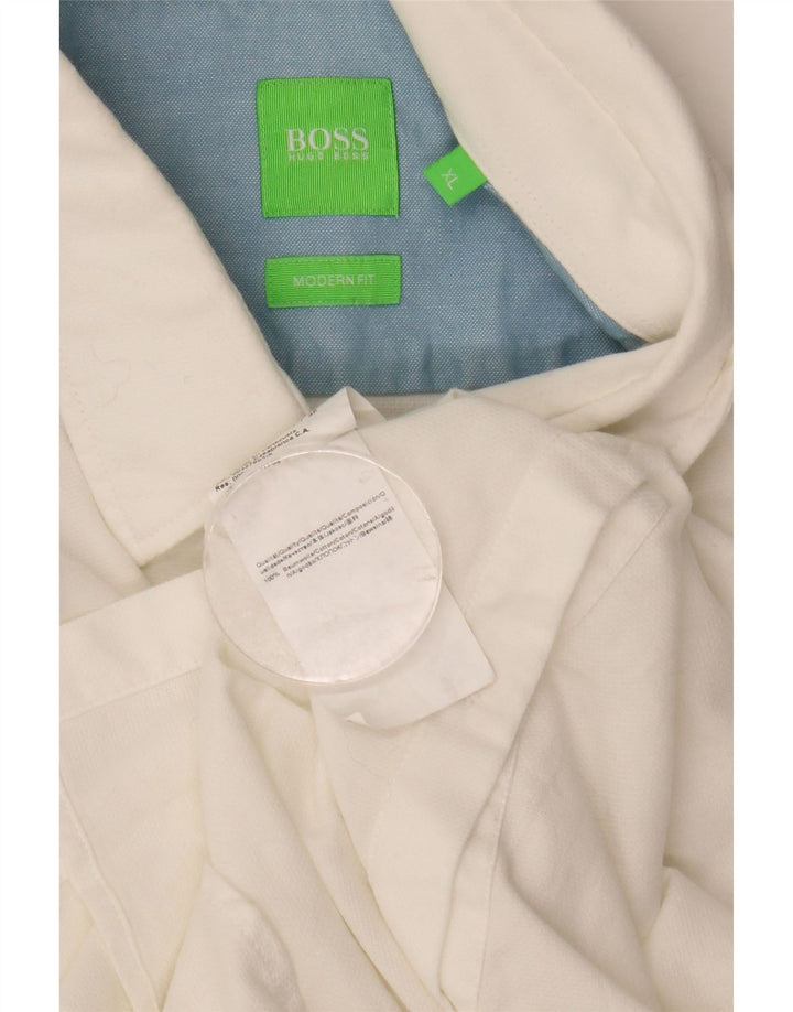 Мужская рубашка современного кроя Hugo Boss XL, белый хлопок