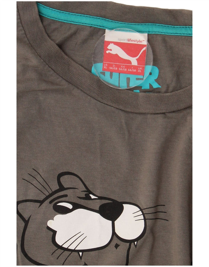 Мужская футболка с рисунком PUMA Top XL Серая