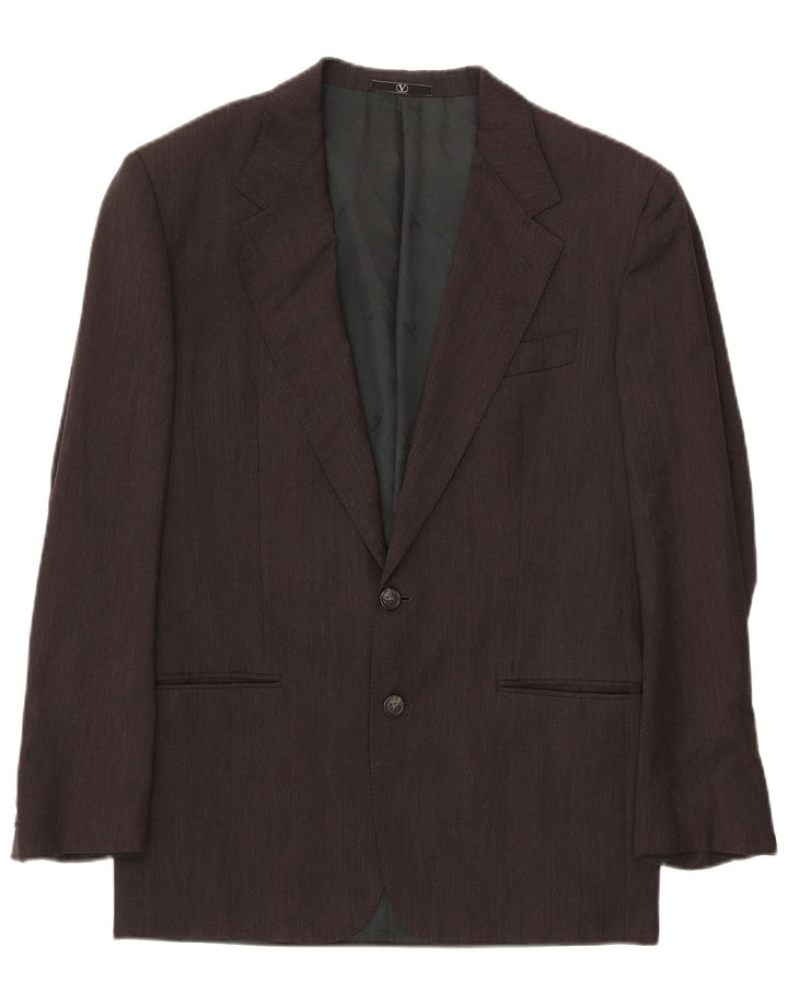 VALENTINO Мужской пиджак на 2 пуговицах IT 46, маленький серый из натуральной шерсти