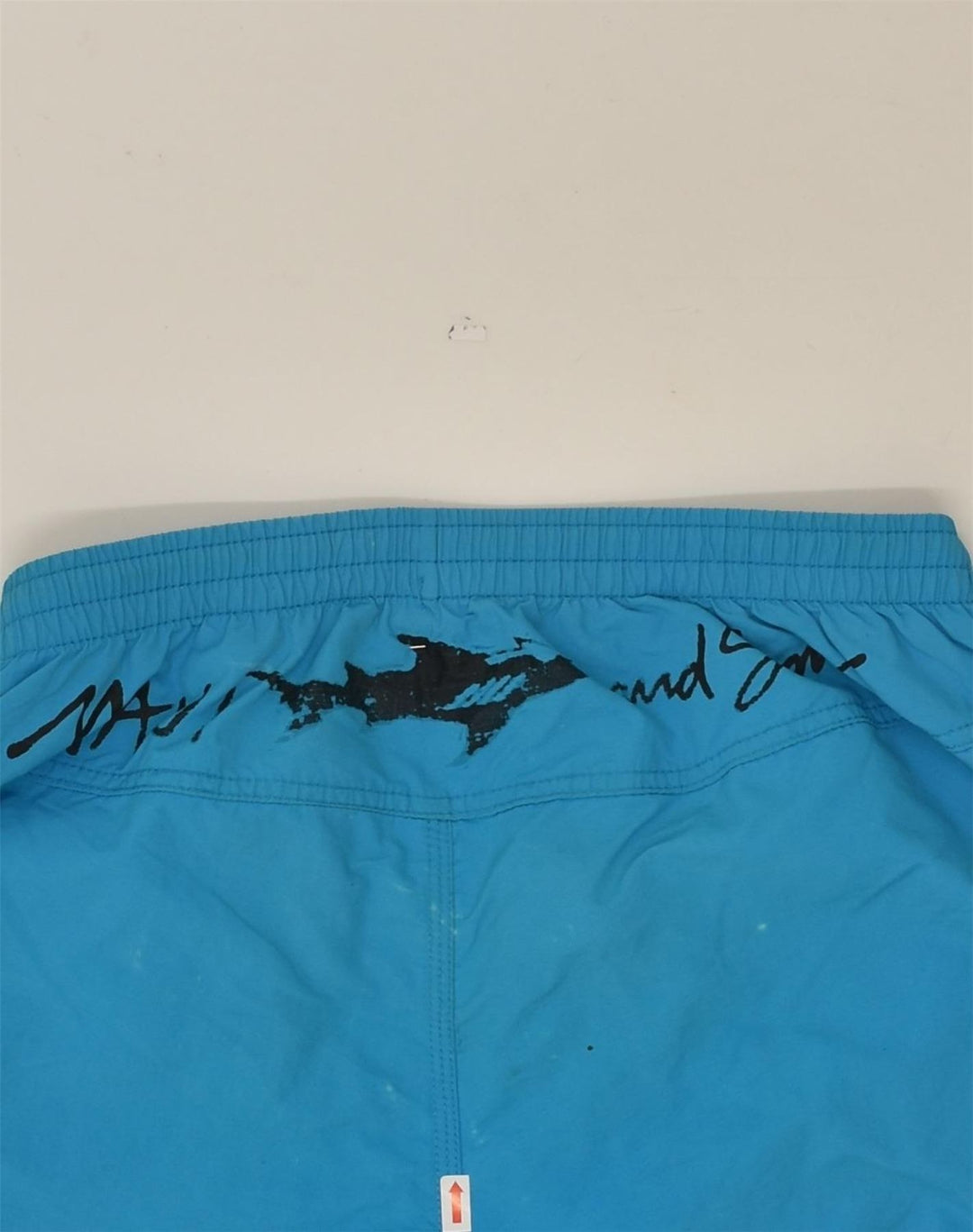 MAUI AND SONS Mens Graphic Swimming Shorts W30 Medium Blue | Vintage Maui and Sons | Thrift | Second-Hand Maui and Sons | Used Clothing | Messina Hembry 