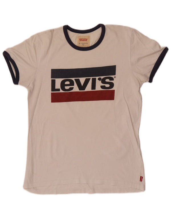 Футболка с рисунком Levi's для мальчиков 15-16 лет, белая