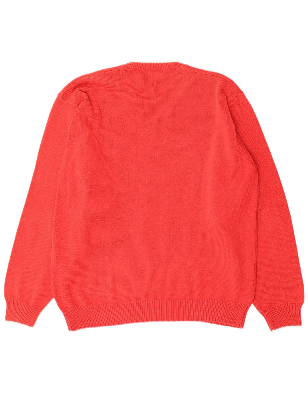 FRED PERRY Мужской джемпер с v-образным вырезом, средний красный хлопковый свитер