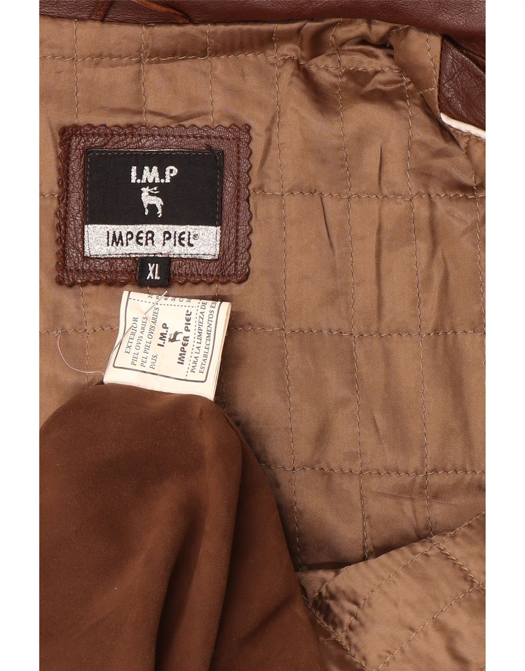 Винтажная мужская кожаная куртка UK 42 XL Коричневая кожаная