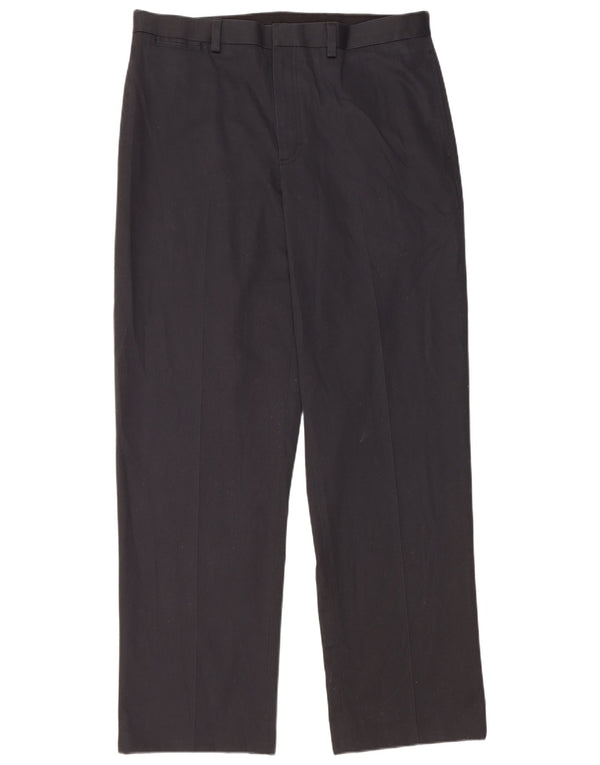 Мужские прямые брюки чинос классического кроя L.L.BEAN W35 L33, черный хлопок