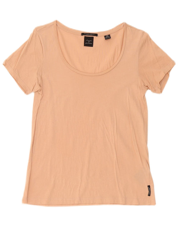 Женская футболка Maison Scotch Top UK 10, маленькая, бежевый хлопок
