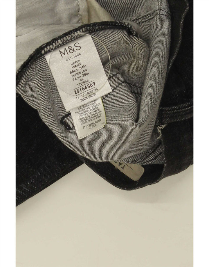 Мужские зауженные джинсы Marks & Spencer W34 L29 темно-синие, хлопок