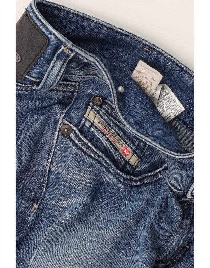 Женские расклешенные джинсы Diesel W26 L30, синий хлопок