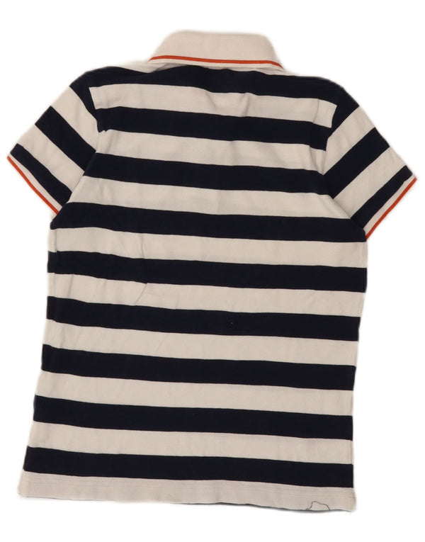 Рубашка-поло Benetton для мальчиков 10–11 лет, XL, темно-синяя полоска, хлопок