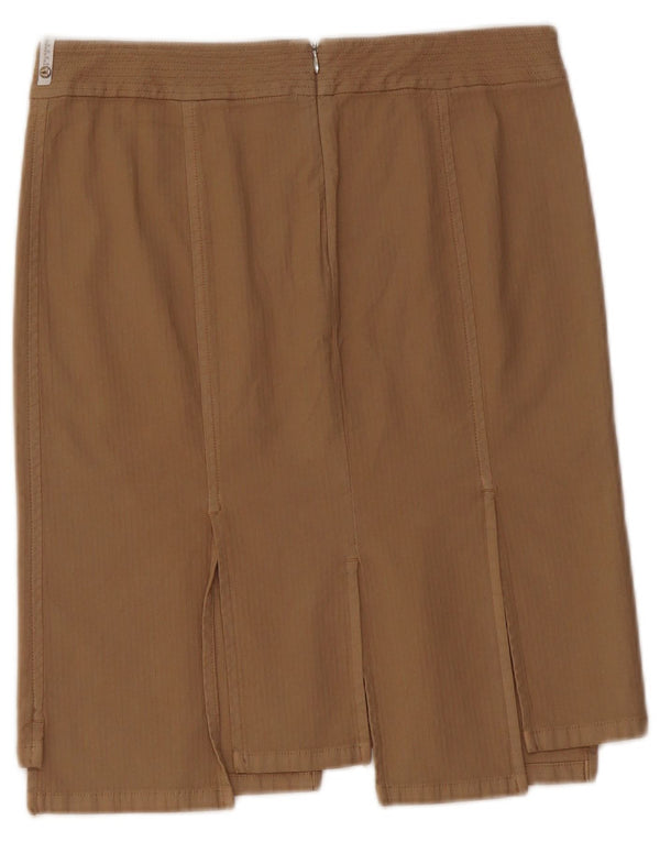 TRUSSARDI Женская прямая юбка IT 42 Medium W28 Бежевый хлопок