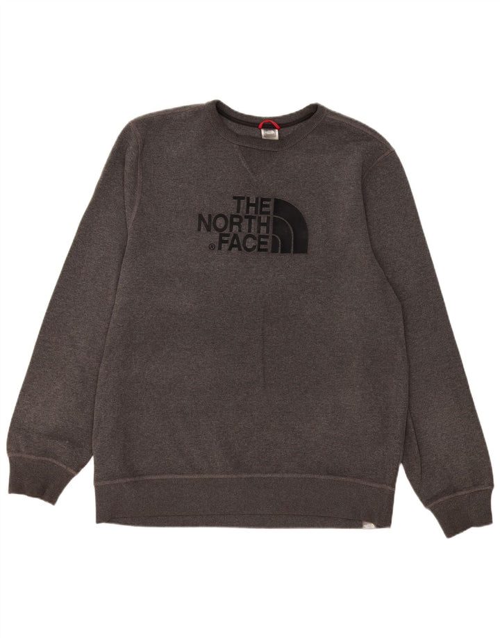 Мужской свитшот с рисунком The North Face, XL, серый хлопок
