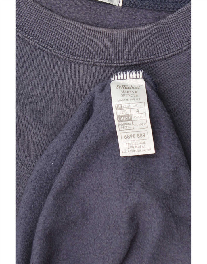 Мужской свитер Marks & Spencer, большой темно-синий, хлопок