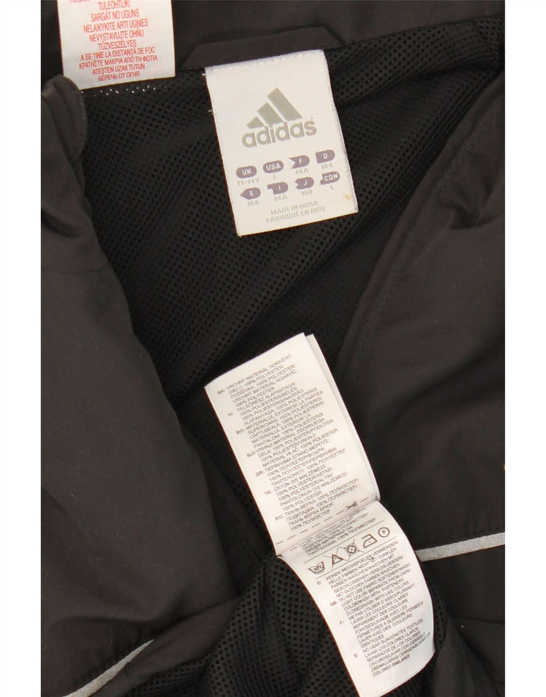 Спортивный костюм Adidas Climalite для мальчиков, верхняя куртка 13-14 лет, серый полиэстер