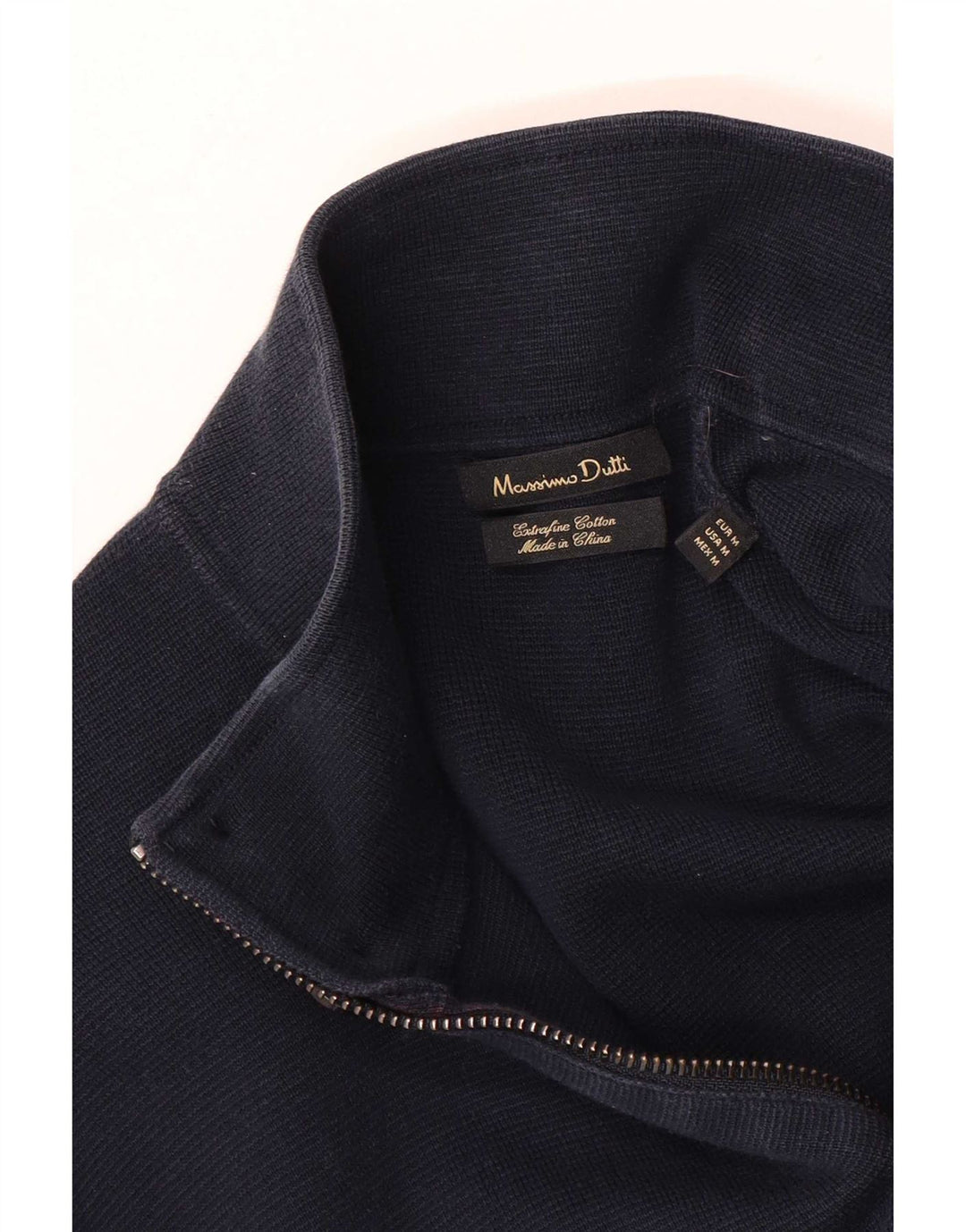 Мужской кардиган Massimo Dutti, средний темно-синий хлопковый свитер