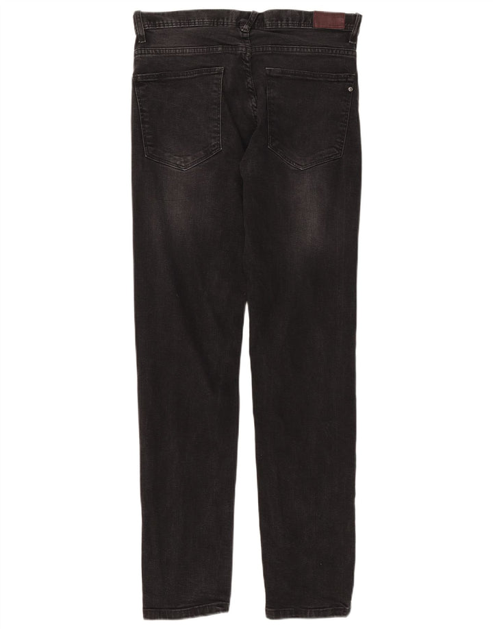 Мужские джинсы узкого кроя Zara EU 38, маленькие W30 L31, черный хлопок