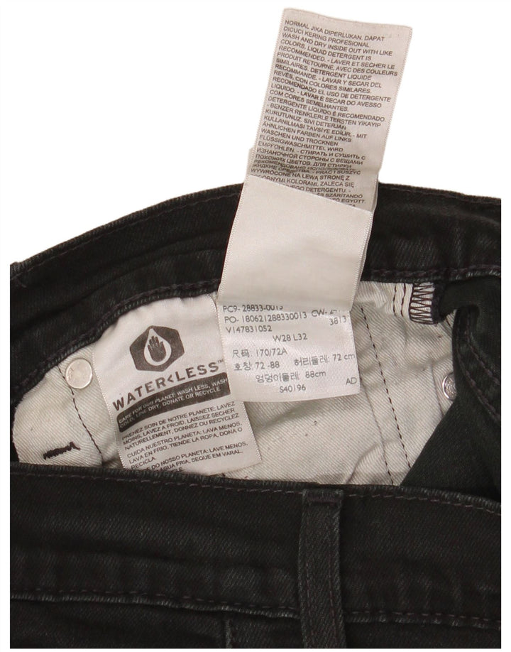 Женские джинсы скинни Levi's W28 L30, черный хлопок