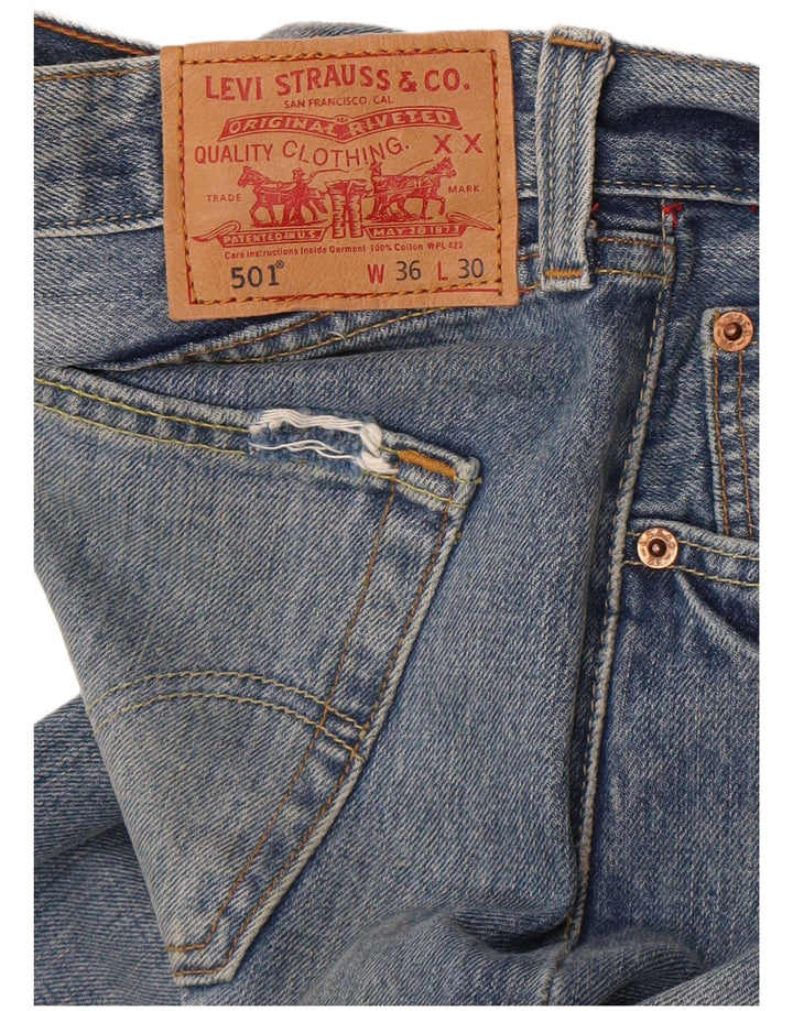 Мужские прямые джинсы Levi's 501 W36 L30 синие