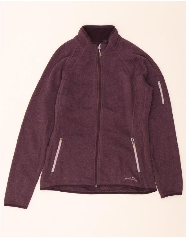 EDDIE BAUER Womens Tracksuit Top Jacket UK 16 Large Purple Polyester