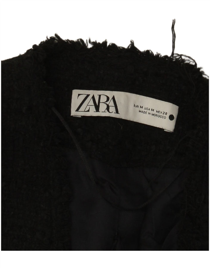 Женский двубортный пиджак Zara UK, 12, средний черный