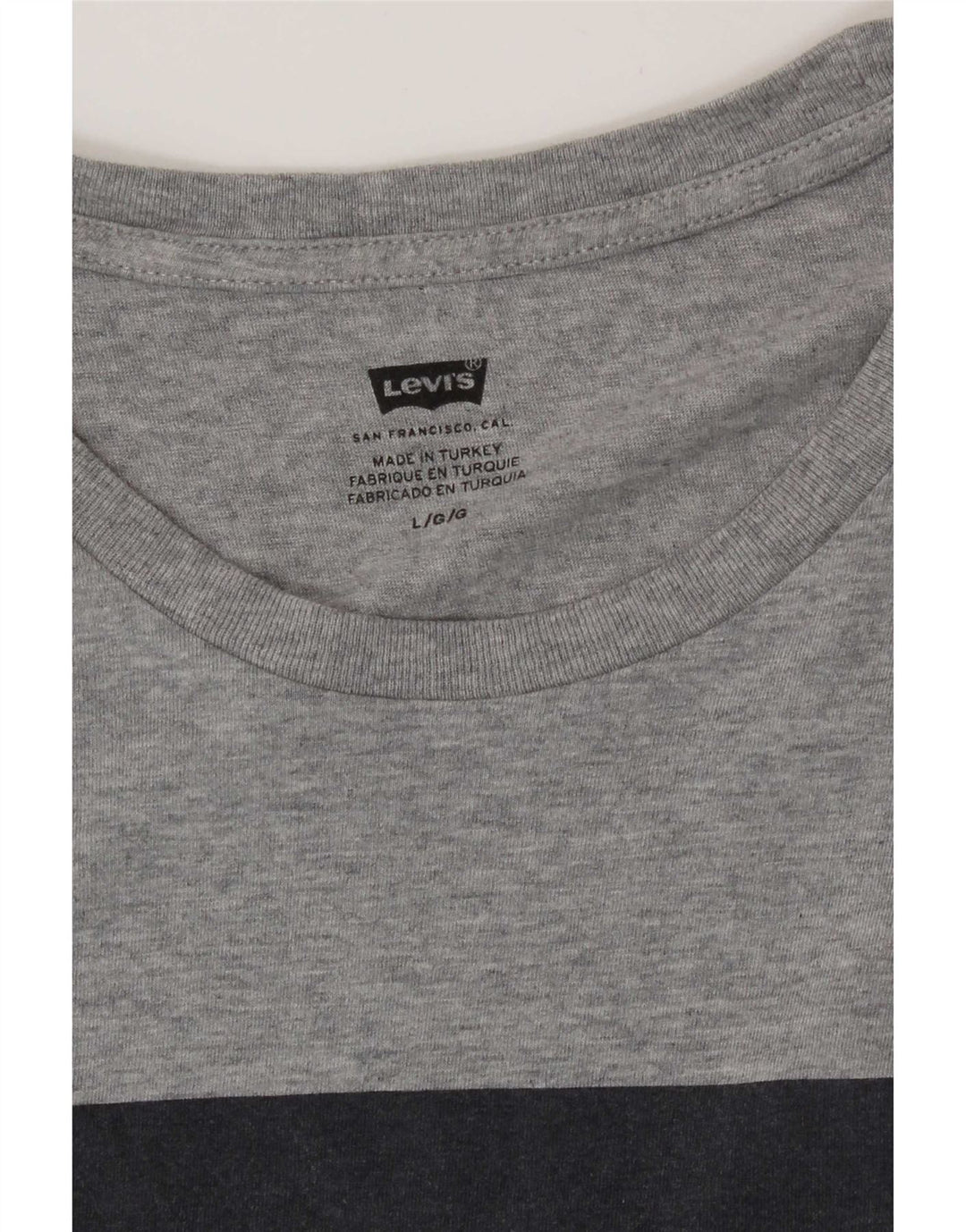 Мужская футболка с рисунком Levi's, большая, серая
