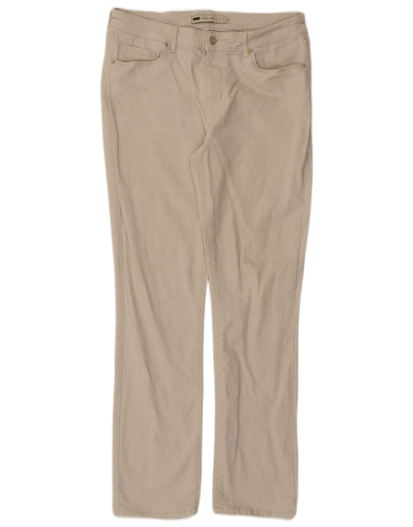 Женские джинсы скинни Levi's со средней посадкой США 12, большие размеры W30 L30, белый хлопок