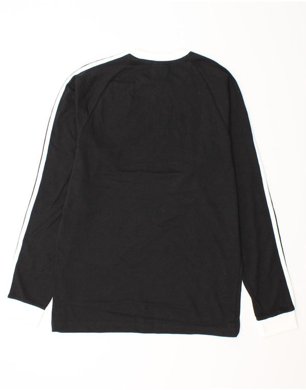 Мужской топ Adidas с длинным рукавом, маленький черный хлопок
