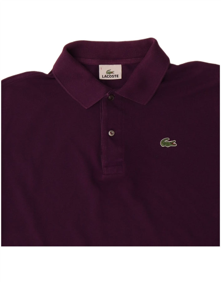 LACOSTE Mens Polo Shirt Size 5 Large Maroon Cotton