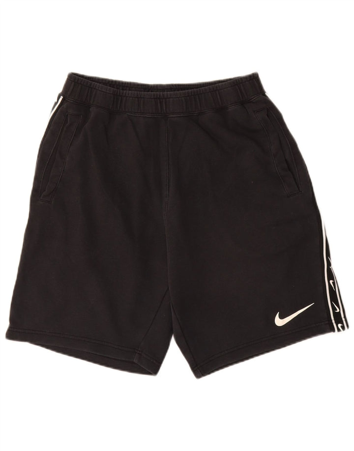 Мужские спортивные шорты Nike с графическим рисунком, средний черный, хлопок