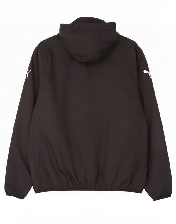 Puma Mens Hooded Rain Jacket UK 42 XL Black Nylon