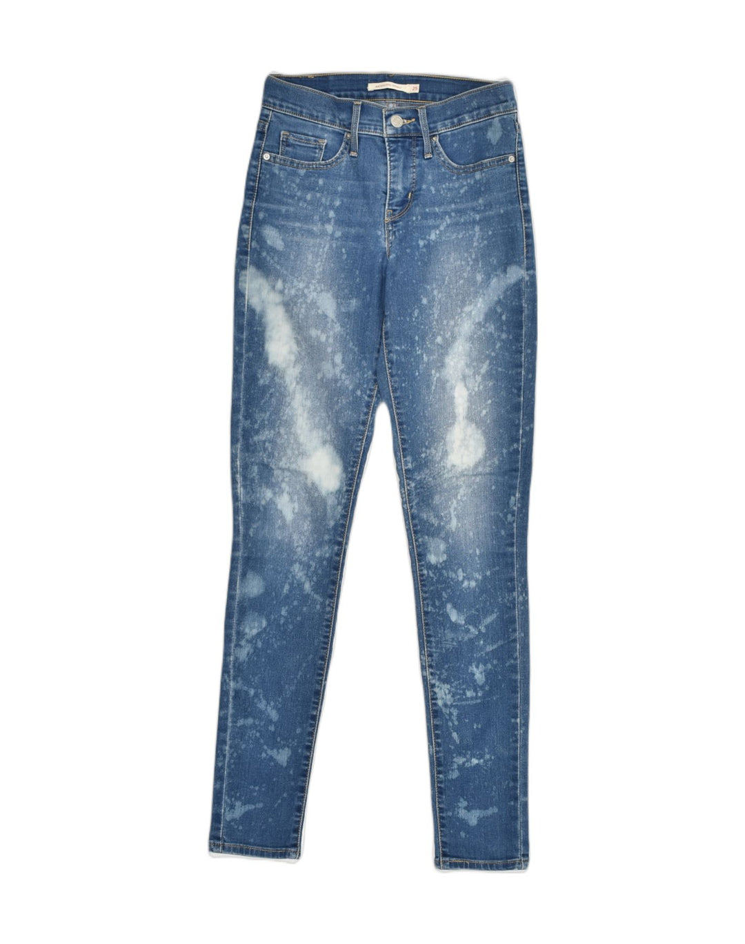 LEVI'S Womens 311 Shaping Skinny Jeans W25 L32  Blue Tie Dye Cotton | Vintage Levi's | Thrift | Second-Hand Levi's | Used Clothing | Messina Hembry 