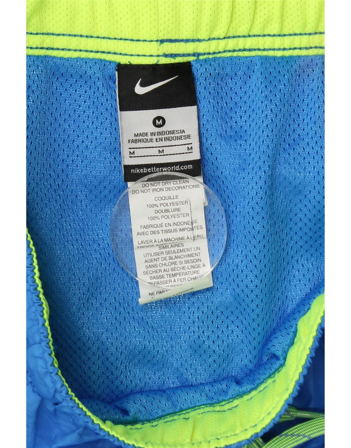 Мужские спортивные шорты Nike среднего синего цвета из полиэстера с геометрическим рисунком