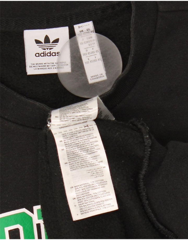 Мужской свитшот Adidas Oversized с рисунком 2XS, черный хлопок