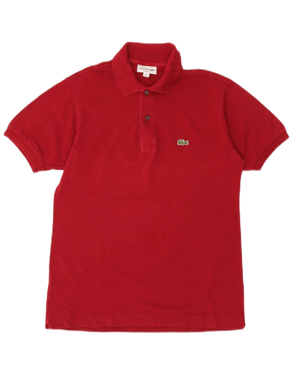 Мужская рубашка-поло классического кроя Lacoste, размер 3, маленький бордовый хлопок, хлопок