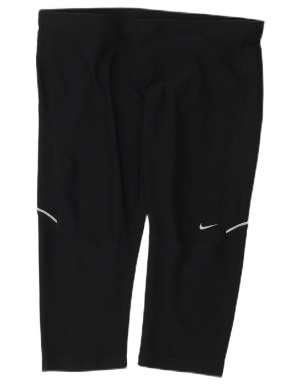 Женские спортивные шорты-бермуды Nike Dri Fit UK 16, большие черные
