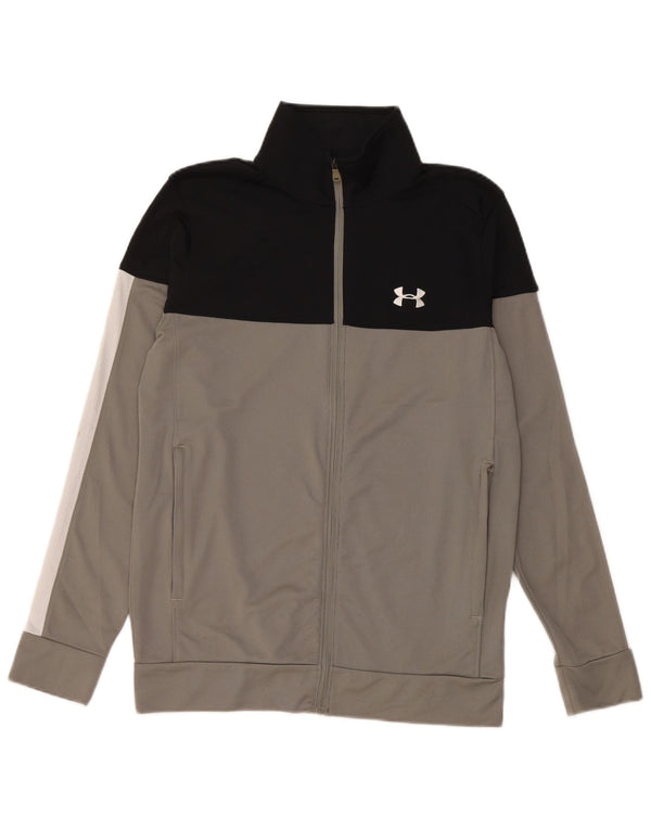 Мужской спортивный костюм Under Armour, верхняя куртка, маленький серый полиэстер с цветными блоками