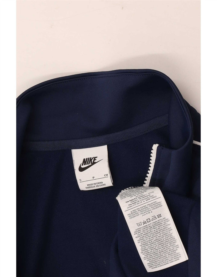 Мужской спортивный костюм Nike, маленькая куртка из темно-синего полиэстера