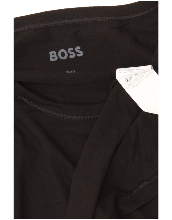 Мужской топ с длинным рукавом HUGO BOSS 2XL, черный хлопок