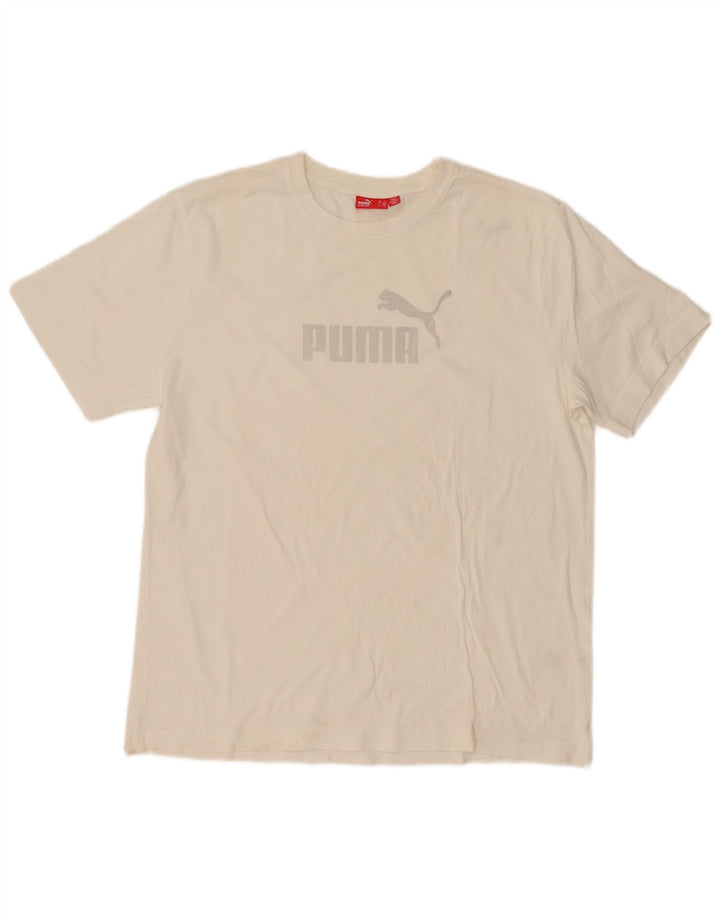 Мужская футболка с рисунком Puma, большая белая