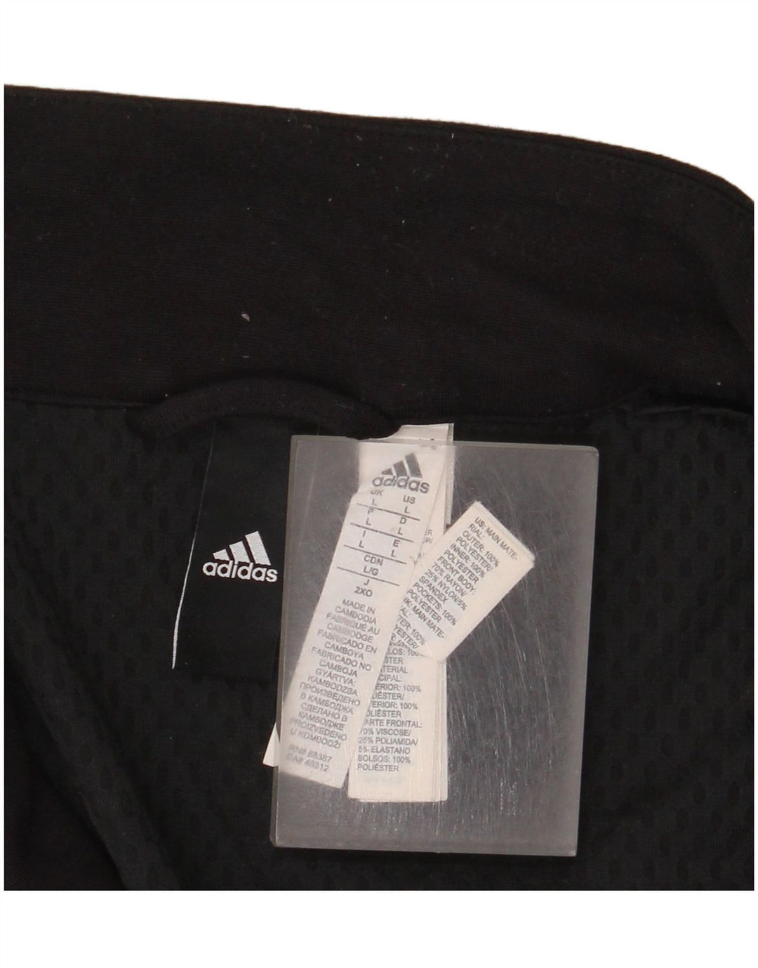Мужской пуловер Adidas с воротником на молнии, спортивный костюм, большой черный полиэстер