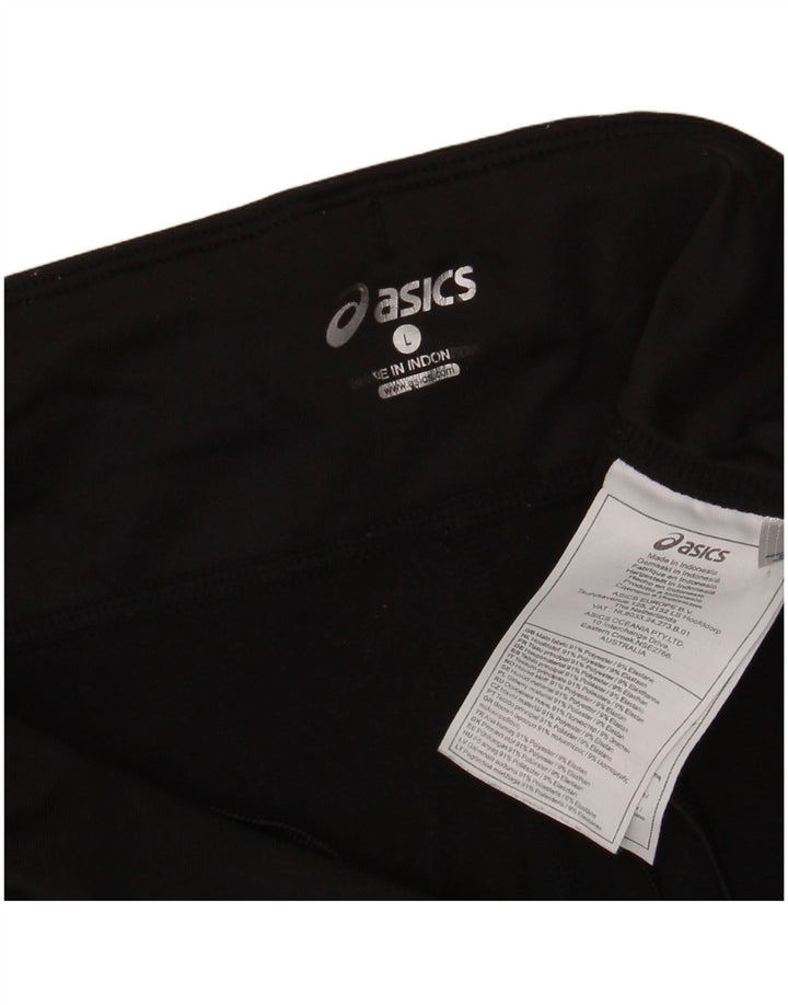 Женские леггинсы Asics UK 14, большие черные спортивные леггинсы из полиэстера