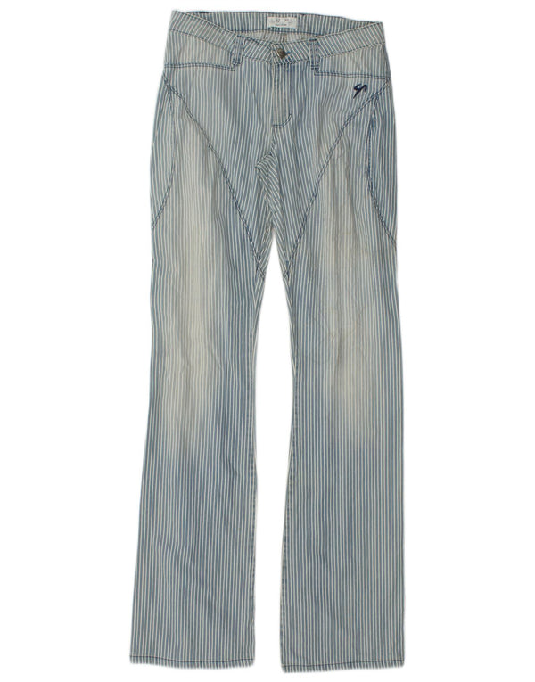 Женские повседневные брюки 9.2 Carlo Chionna W26 L34, синие хлопковые полоски в тонкую полоску