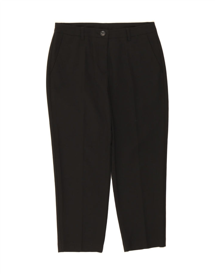 BENETTON Womens Slim Capri Trousers UK 12 Medium W30 L23 Black Polyester Vintage Benetton and Second-Hand Benetton from Messina Hembry 