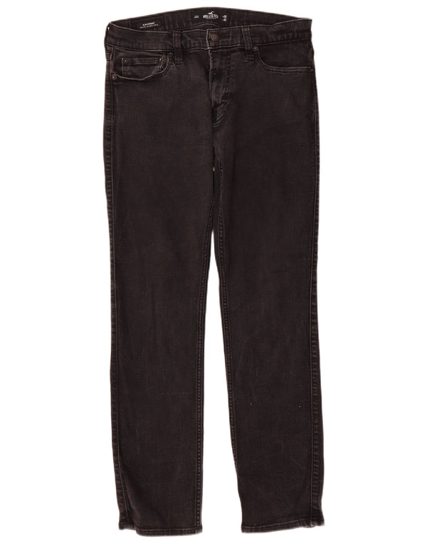 Мужские узкие прямые джинсы Hollister W32 L32, серый хлопок