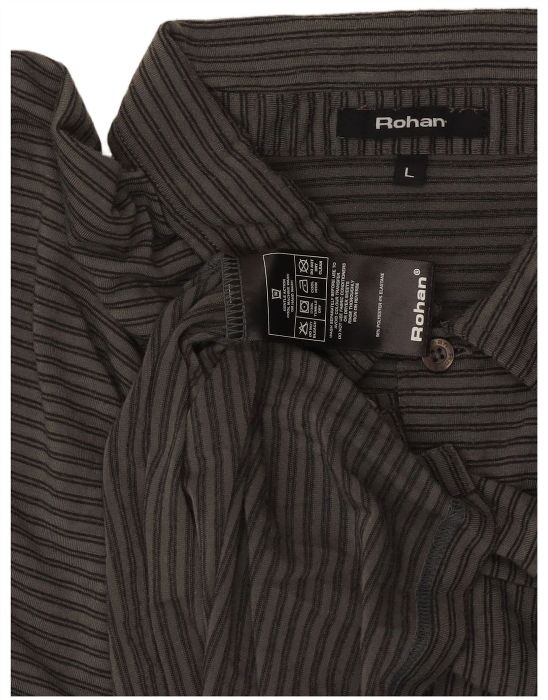 Мужская рубашка-поло ROHAN, большая серая полоска из полиэстера