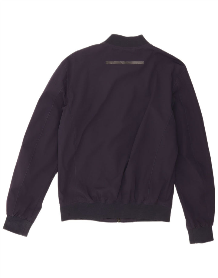 Мужская куртка-бомбер Zara UK 36, маленькая, темно-синяя