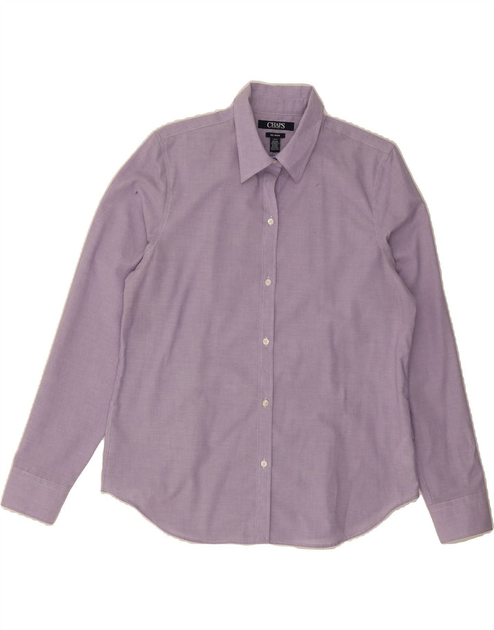 CHAPS Womens No Iron Shirt UK 16 Large Purple Cotton Vintage Chaps and Second-Hand Chaps from Messina Hembry 