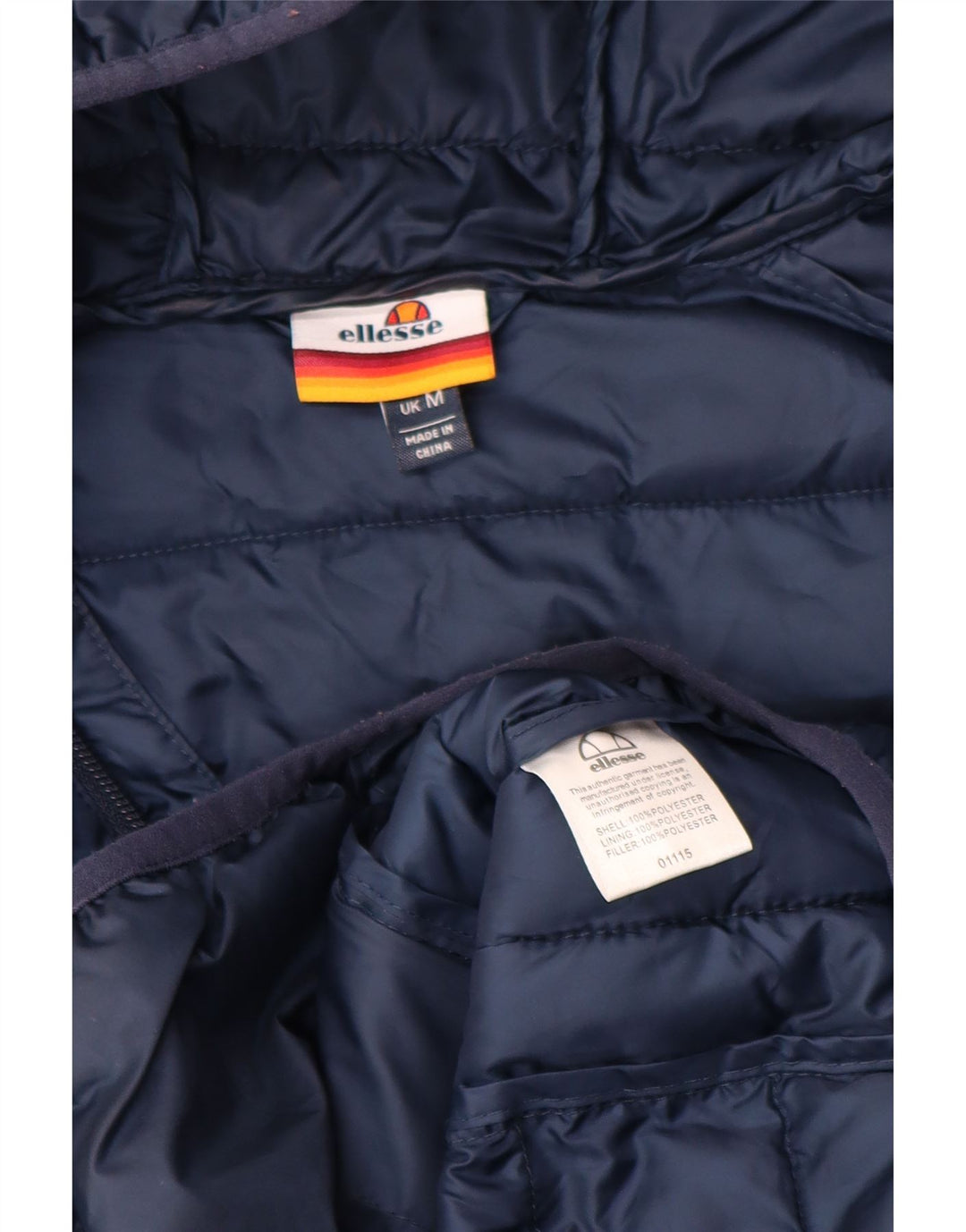 Мужская утепленная куртка с капюшоном Ellesse UK 38, средний темно-синий полиэстер